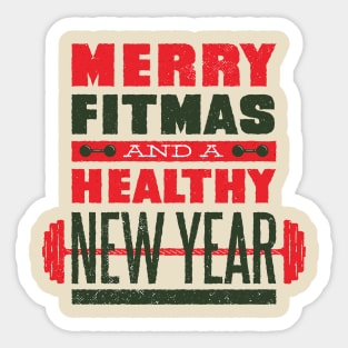 Merry Fitmas Quote Sticker